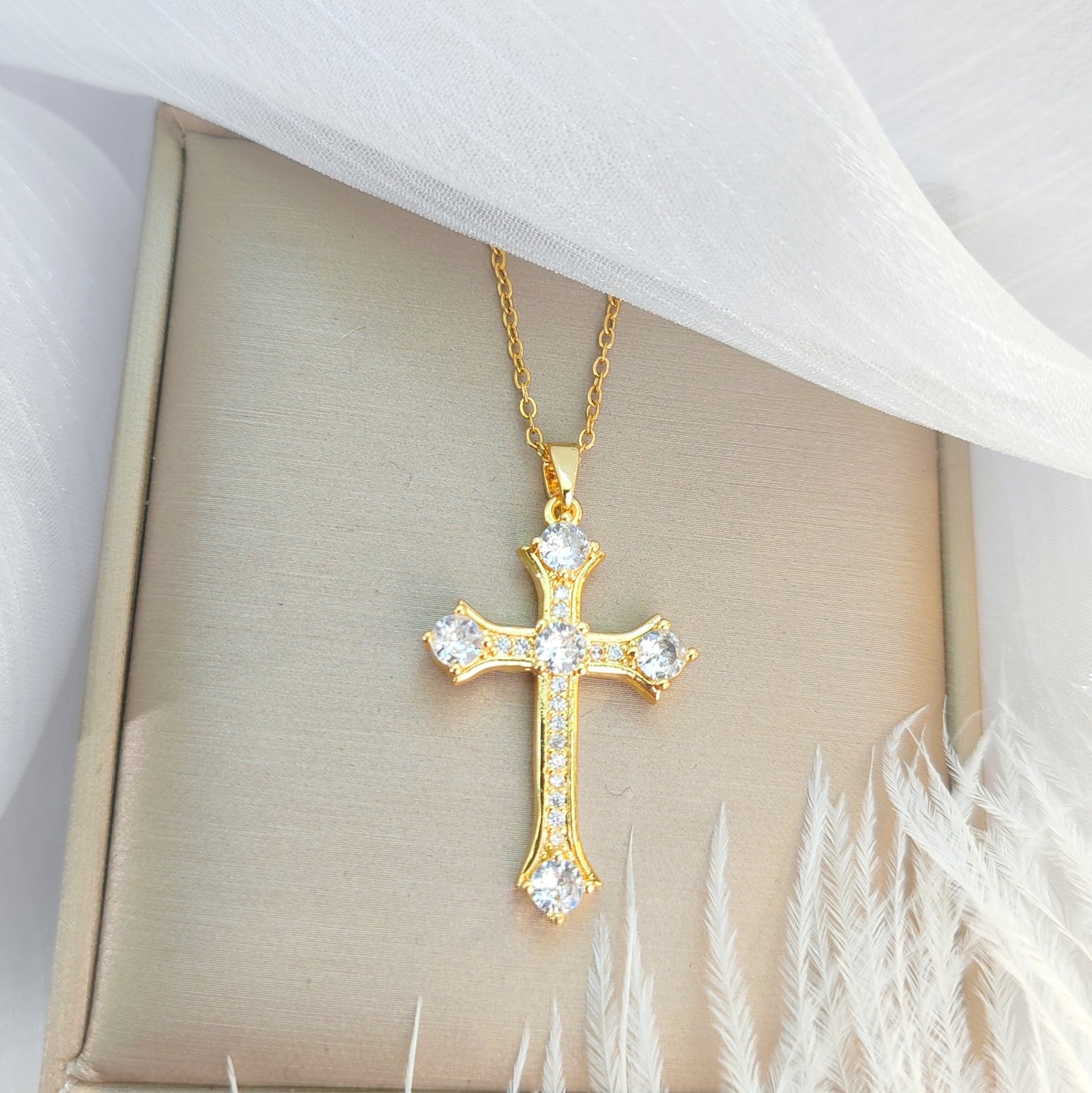 Luxe Zircon Cross Necklace