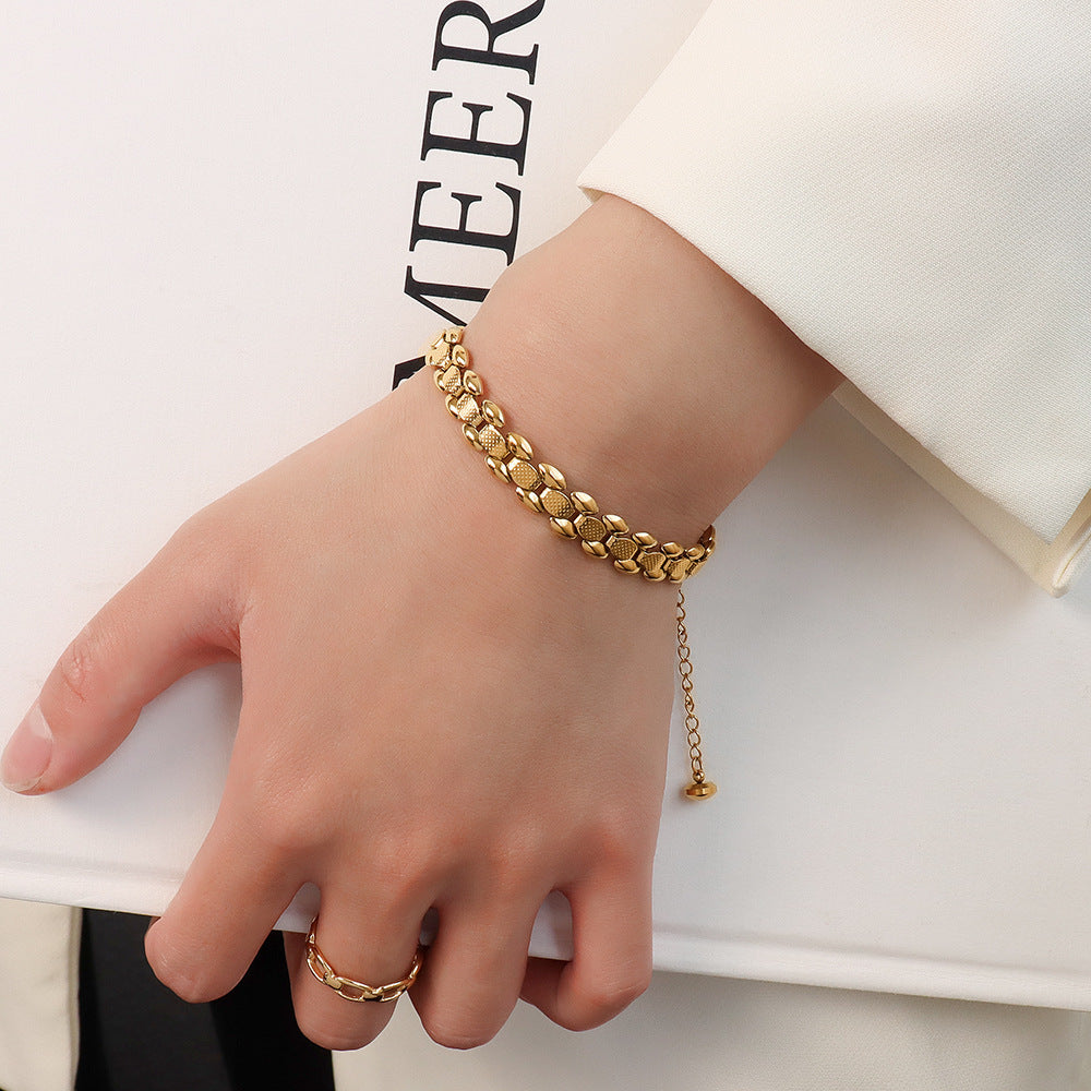 Widened 18K Gold-Plated Bracelet