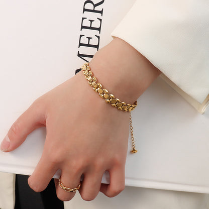 Widened 18K Gold-Plated Bracelet