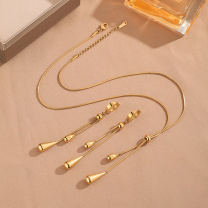 Tassel Necklace & Earrings Set