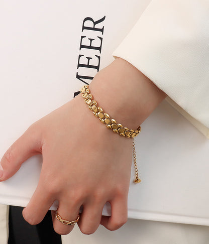 Widened 18K Gold-Plated Bracelet