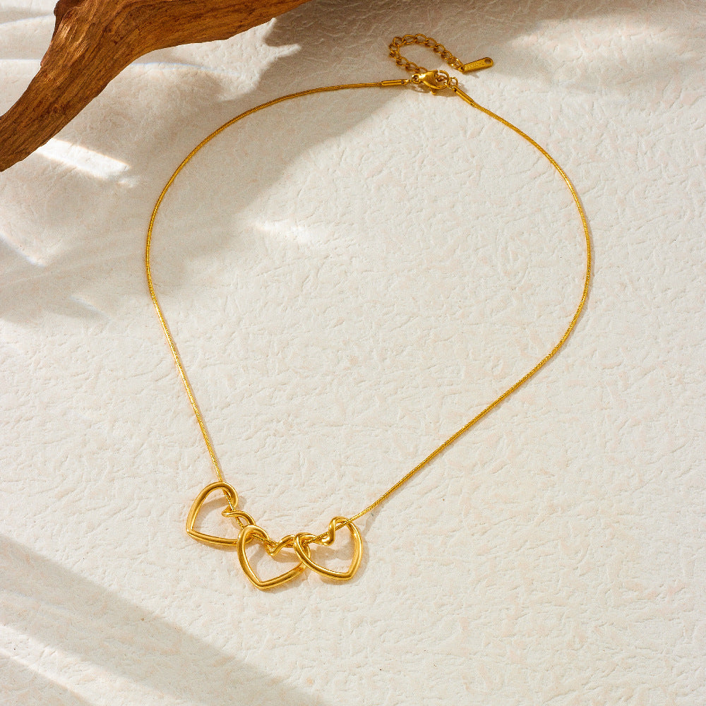 Gold-Plated Love Pendant Necklace