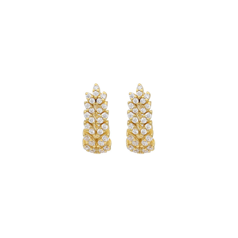 Geometric Zircon Twin Earrings