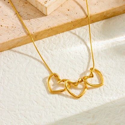 Gold-Plated Love Pendant Necklace