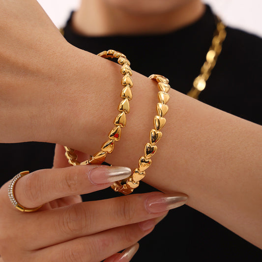 Heart Gold-Plated Bracelet