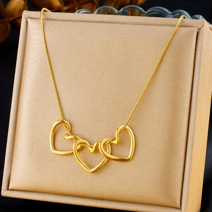 Gold-Plated Love Pendant Necklace