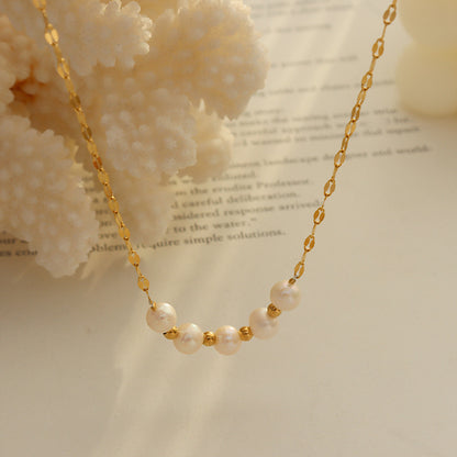 French Style Pearl Pendant Necklace