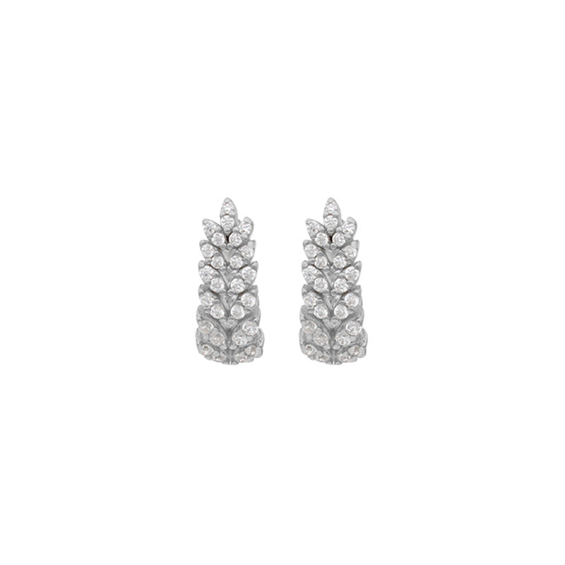 Geometric Zircon Twin Earrings