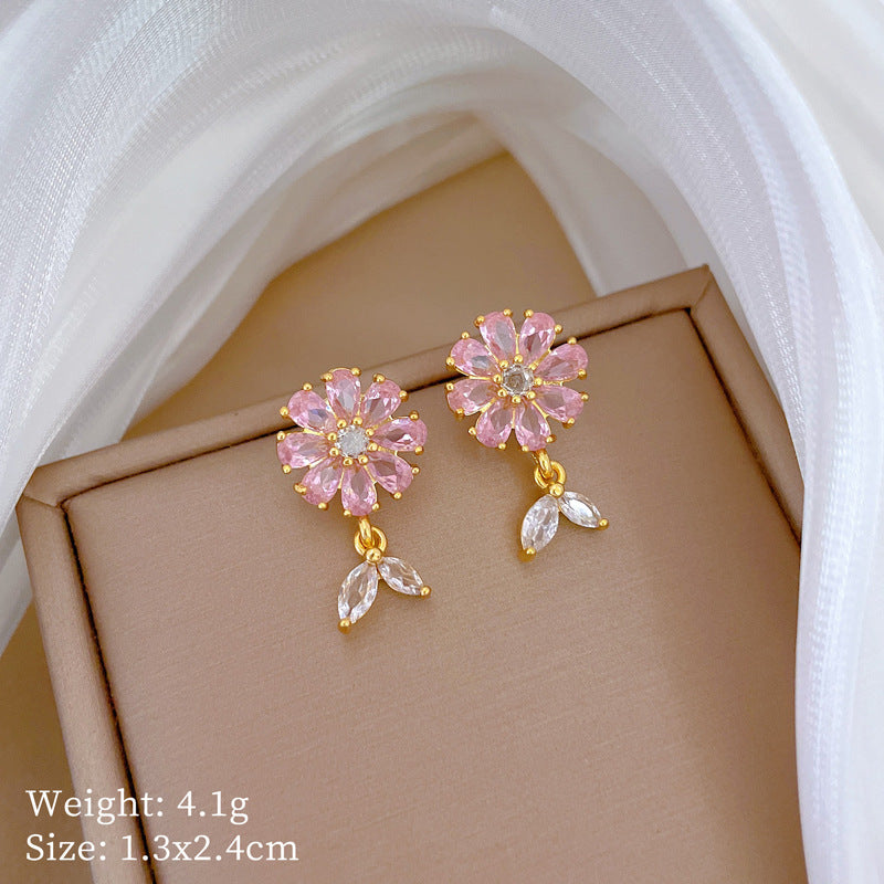 Luxury Diamond Flower Jewelry Set