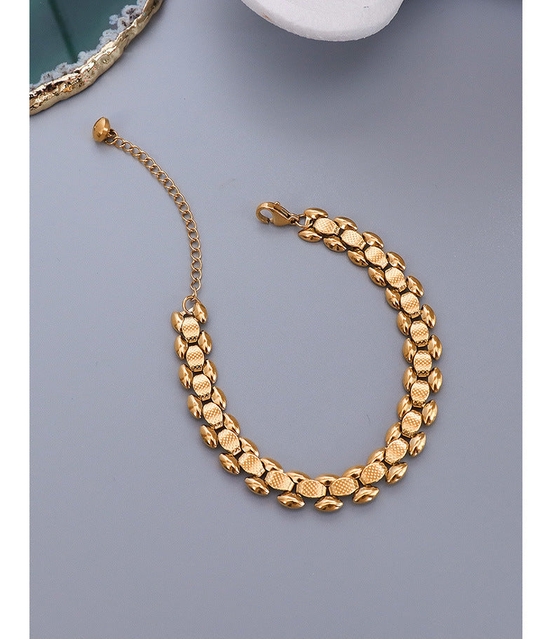 Widened 18K Gold-Plated Bracelet